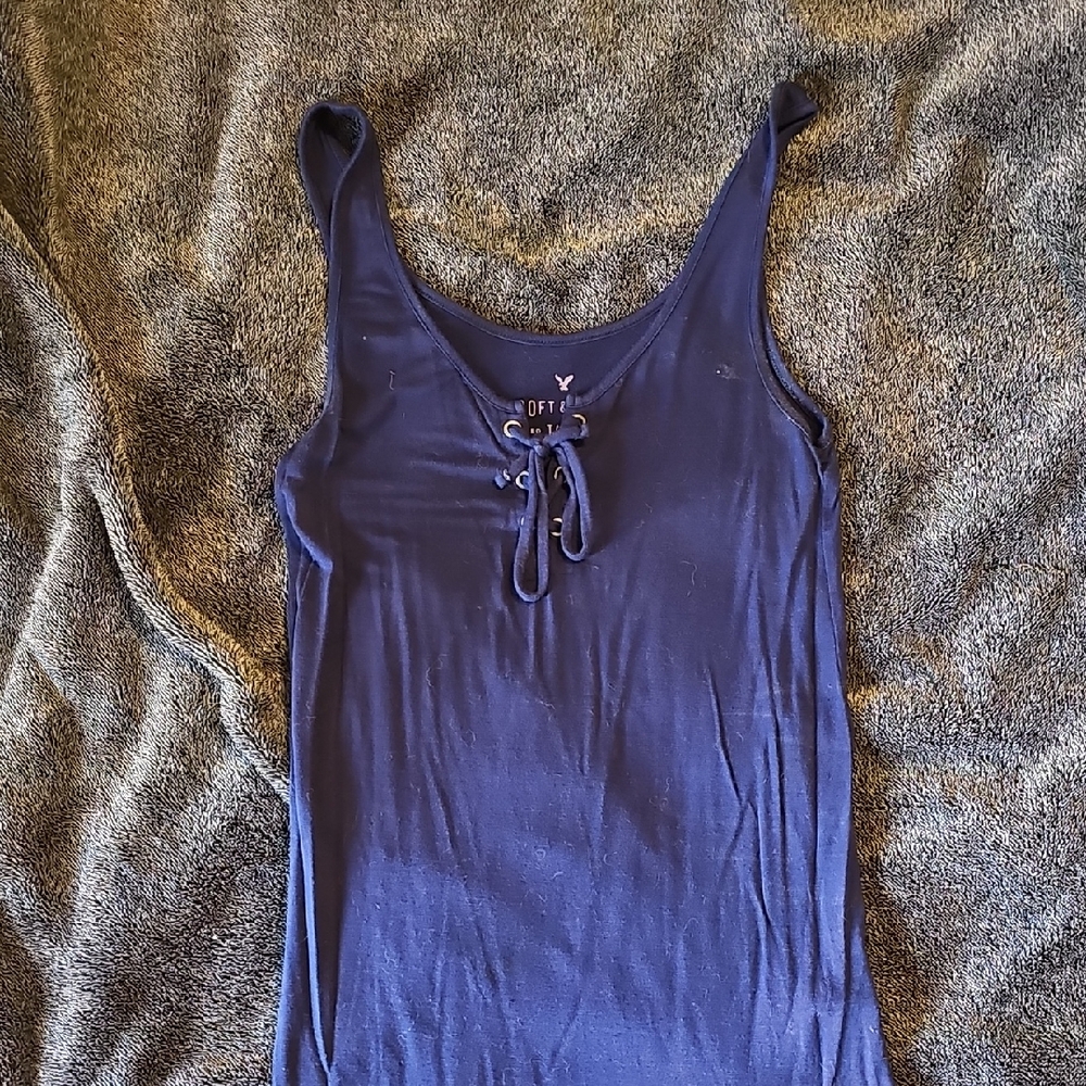 American Eagle Outfitters Deep Blue Tank Top